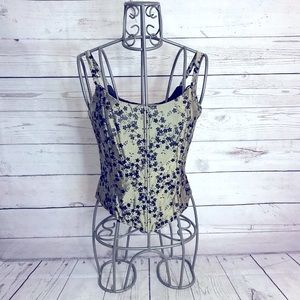 Scott McClintock Floral Bustier Top